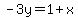 -3y=1%2Bx