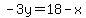 -3y=18-x
