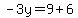 -3y=9%2B6