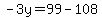-3y=99-108
