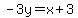 -3y=x%2B3