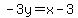 -3y=x-3