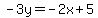 -3y+=+-2x+%2B+5