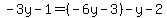 -3y-1=%28-6y-3%29-y-2%29%2F2