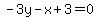 -3y-x%2B3=0