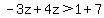 -3z%2B4z%3E1%2B7