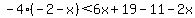 -4%28-2-x%29%3C6x%2B19-11-2x