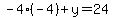 -4%28-4%29%2By=24