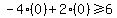 -4%280%29%2B2%280%29%3E=6
