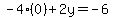 -4%280%29%2B2y=-6