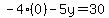 -4%280%29-5y=30