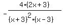 -4%282x%2B3%29%2F%28%28x%2B3%29%5E2%28x-3%29%29