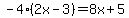 -4%282x-3%29=8x%2B5