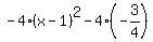 -4%28x-1%29%5E2-4%28-3%2F4%29