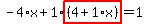 -4%2Ax%2B1%2Ahighlight%28%284%2B1%2Ax%29%29=1