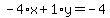 -4%2Ax%2B1%2Ay=-4