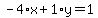 -4%2Ax%2B1%2Ay=1