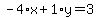 -4%2Ax%2B1%2Ay=3