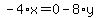 -4%2Ax+=+0+-+8%2Ay