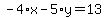 -4%2Ax-5%2Ay=13