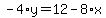 -4%2Ay=12-8%2Ax
