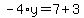 -4%2Ay=7%2B3