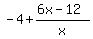 -4%2B%286x-12%29%2Fx