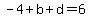 -4%2Bb%2Bd=6