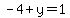 -4%2By=1