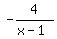 -4%2F%28x-1%29