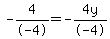 -4%2F-4=-4y%2F-4