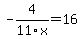 -4%2F11x=16