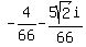 -4%2F66+-+5sqrt%282%29i%2F66