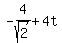 -4%2Fsqrt%282%29%2B4t