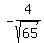 -4%2Fsqrt%2865%29