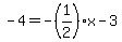 -4=+-%281%2F2%29x-3