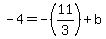 -4=-%2811%2F3%29%2Bb