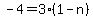-4=3%281-n%29