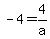 -4=4%2Fa