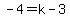 -4=k-3