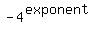 -4%5E%28exponent%29