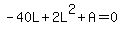 -40L%2B2L%5E2%2BA=0