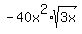 -40x%5E2+%2A+sqrt%283x%29