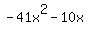 -41x%5E2-10x