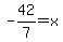 -42%2F7=x