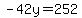 -42y=252