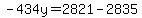 -434y=2821-2835