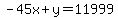 -45x%2By=11999