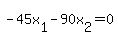 -45x%5B1%5D-90x%5B2%5D=0