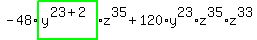 -48%2Ahighlight_green%28+y%5E%2823%2B2%29+%29%2Az%5E35%2B120%2Ay%5E23%2Az%5E35%2Az%5E33